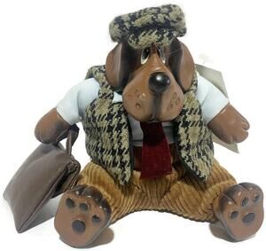 Russ Berrie Kathleen Kelly Critter Factory Doll Top Dawg Ceramic Face Beanbag